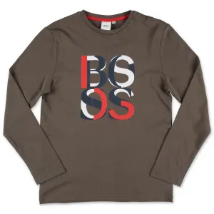 Hugo Boss Kids Logo Printed Long Sleeve T-Shirt