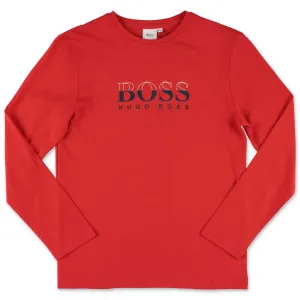 Hugo Boss Kids Logo Printed Long Sleeve T-Shirt