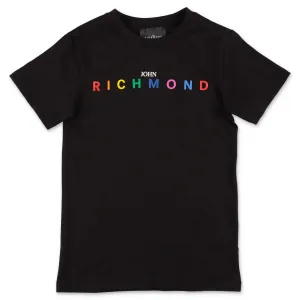 John Richmond Junior Rainbow Logo Print T-Shirt
