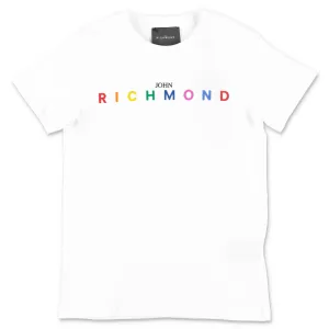 John Richmond Junior Rainbow Logo Print T-Shirt