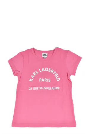 Karl Lagerfeld Kids Logo Print Crewneck T-Shirt