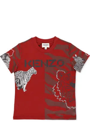 Kenzo Kids Animals Printed T-Shirt