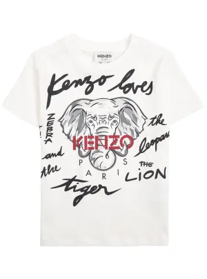 Kenzo Kids Graphic Print T-Shirt