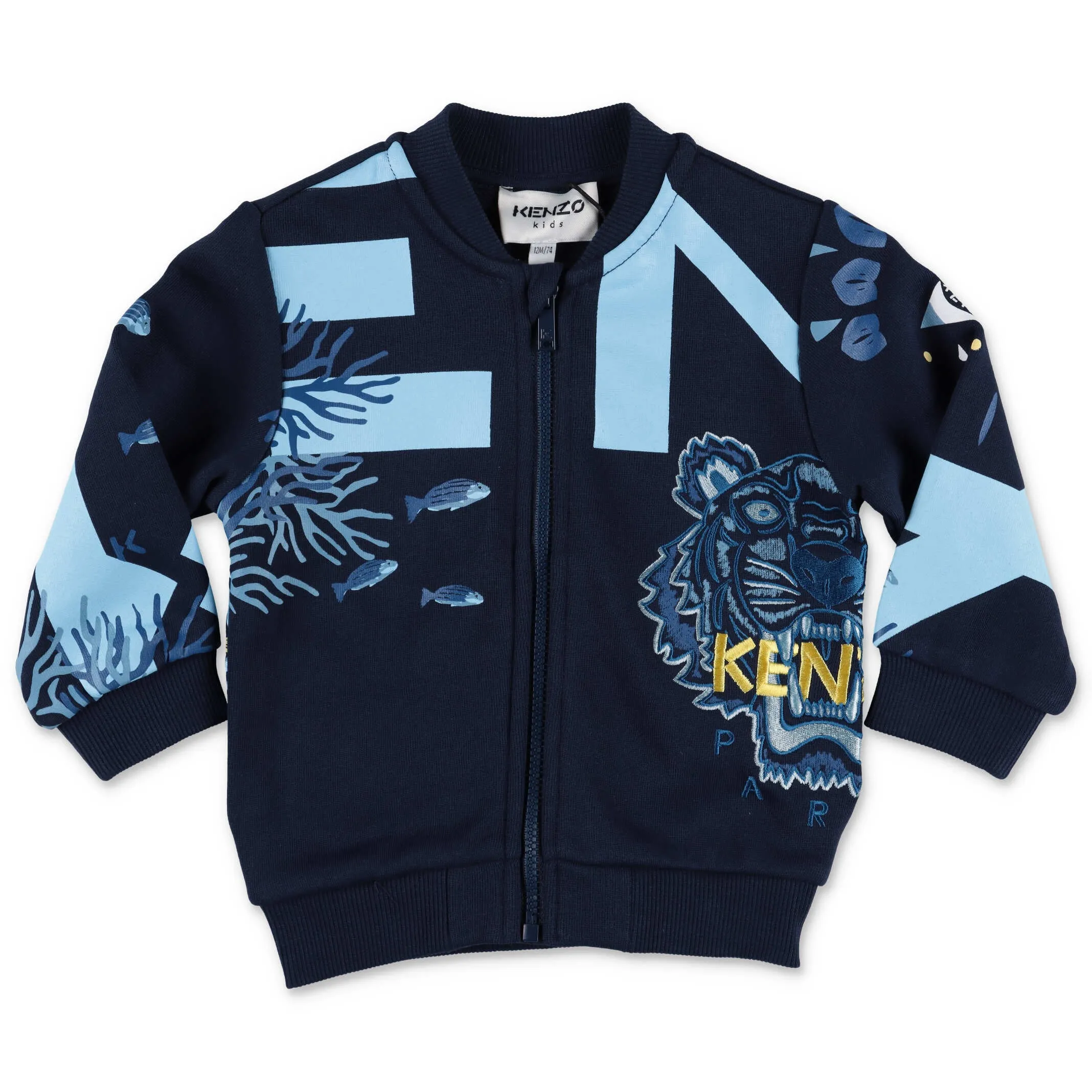 Kenzo Kids Graphic Printed Bomber Jacket