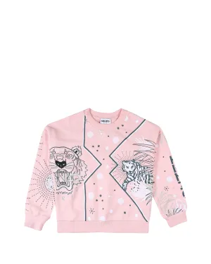 Kenzo Kids Graphic Printed Crewneck Swatershirt