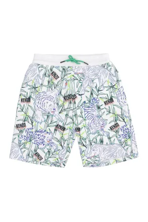 Kenzo Kids Graphic Printed Drawstring Shorts