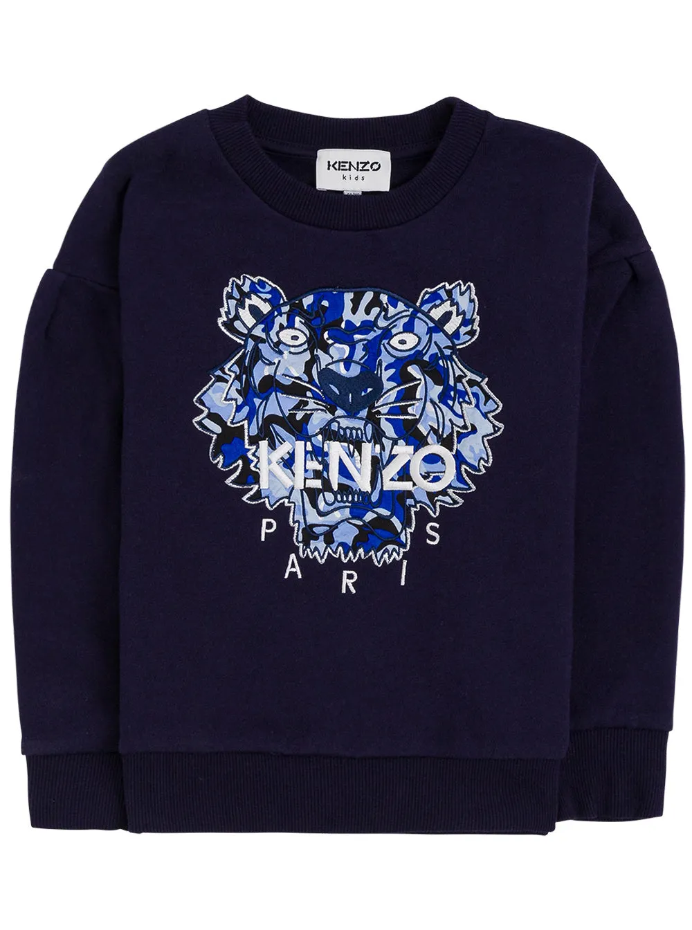 Kenzo Kids Logo Embroidered Crewneck Sweatshirt