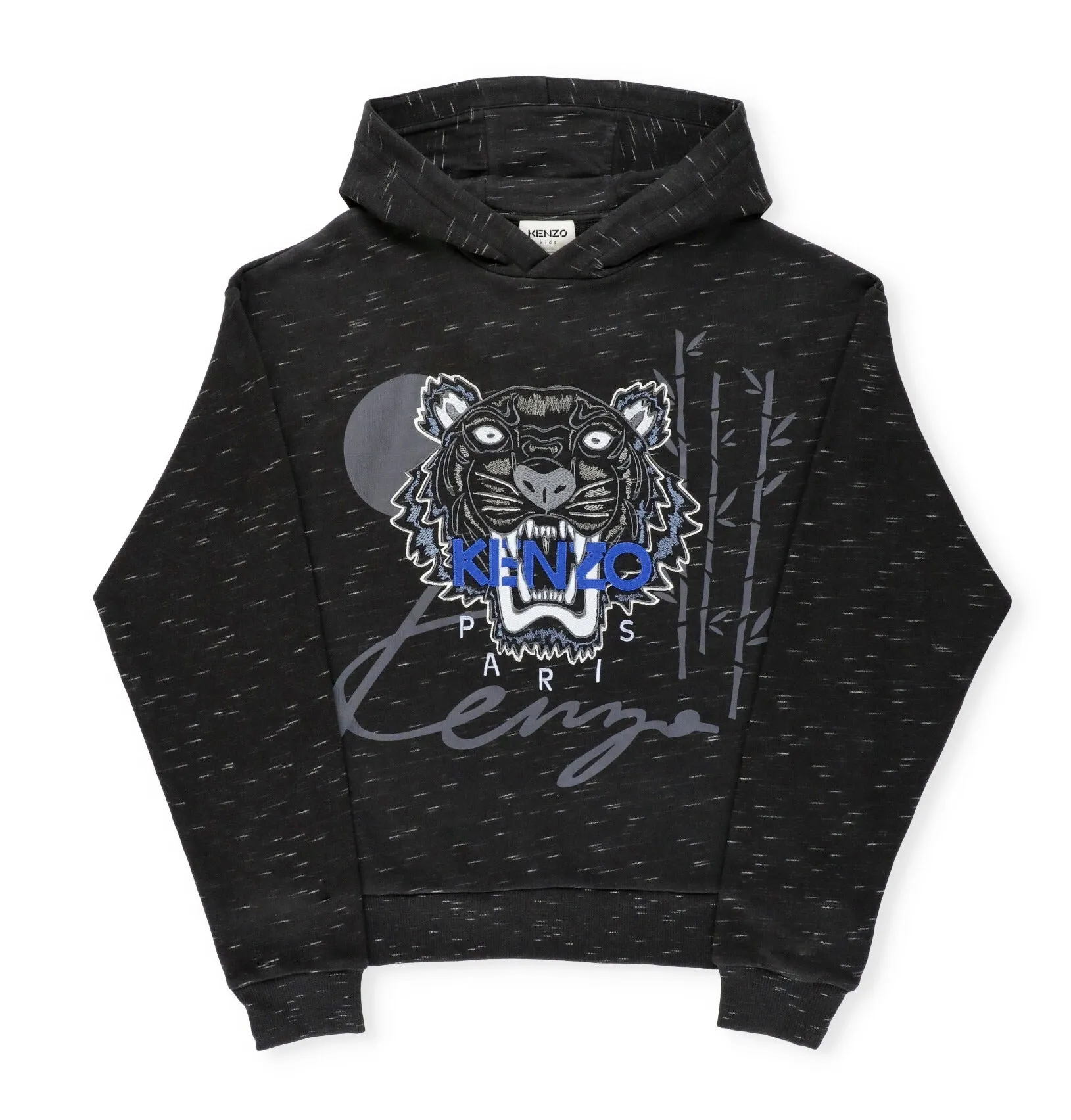 Kenzo Kids Logo Embroidered Long Sleeved Hoodie