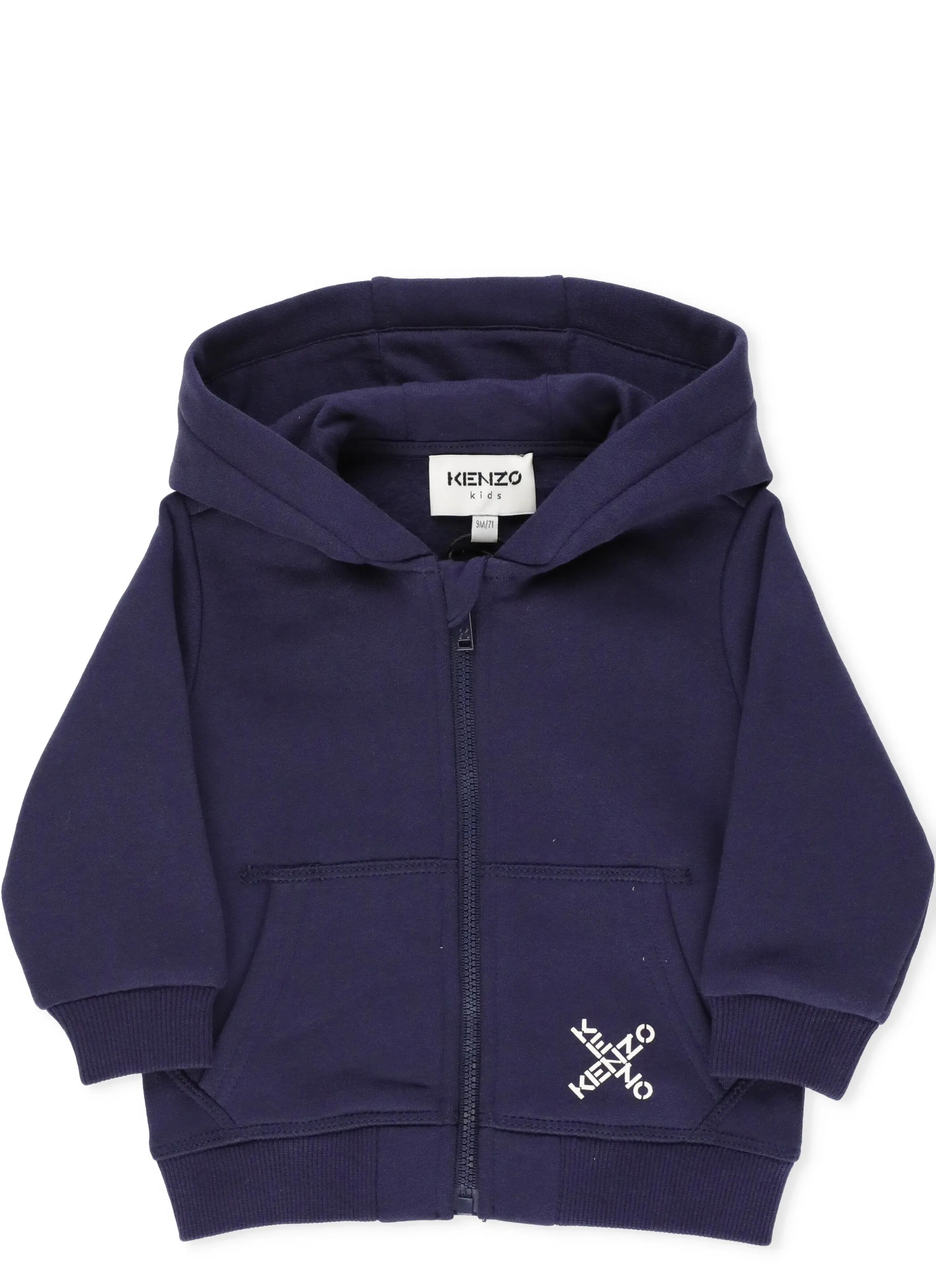 Kenzo Kids Logo Print Zip-Up Hoodie