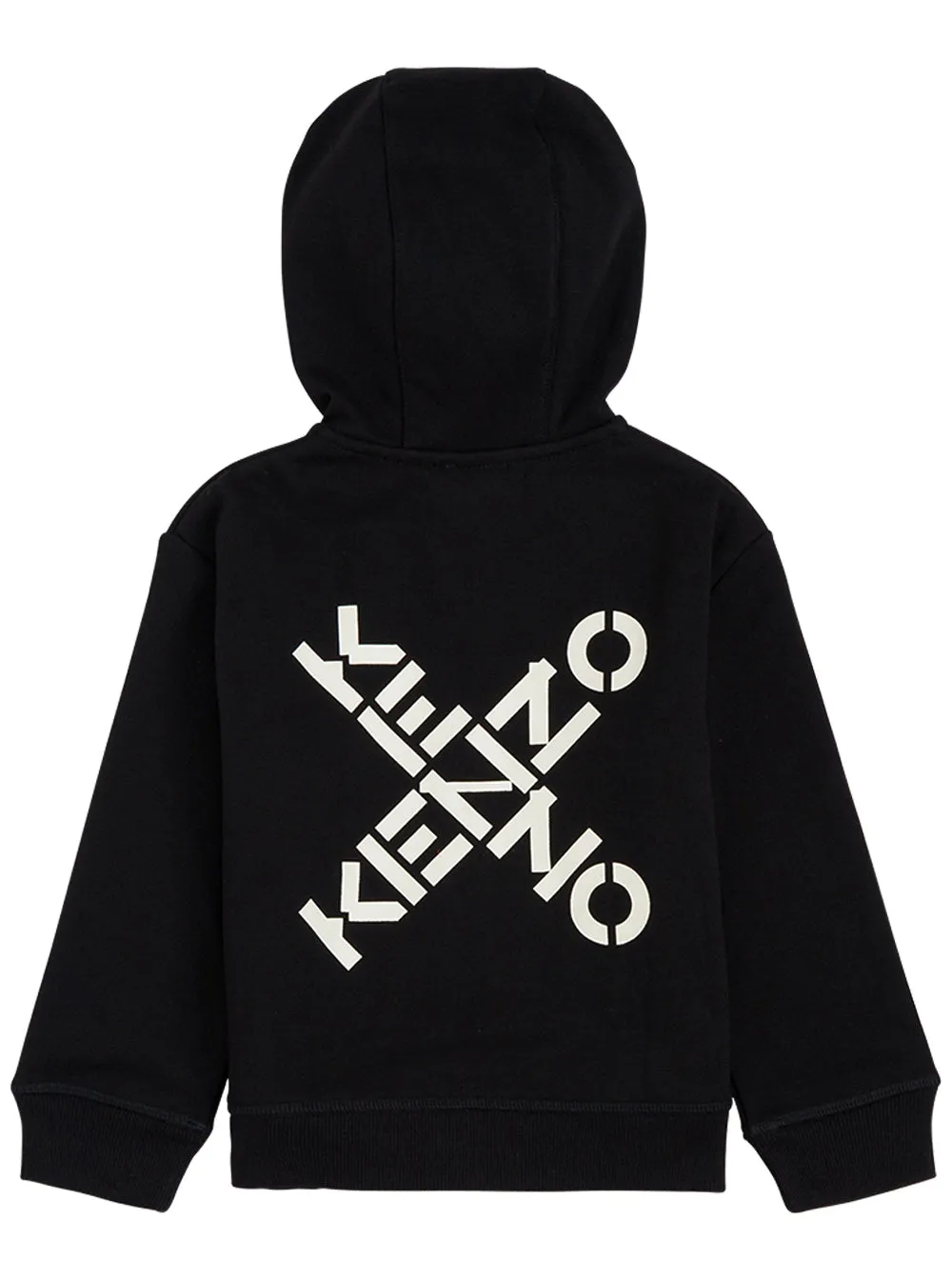 Kenzo Kids Logo Print Zipped Hoodie