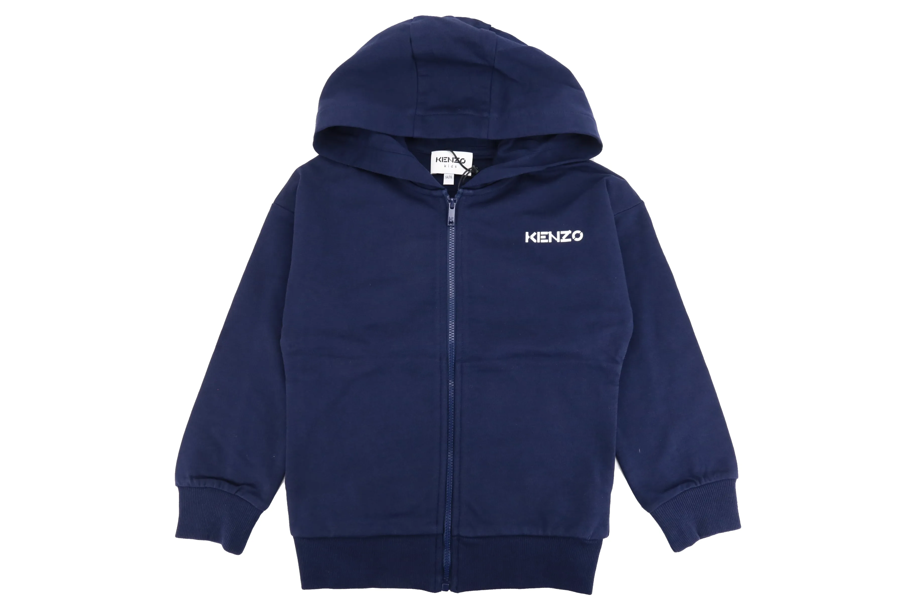 Kenzo Kids Logo Print Zipped Hoodie