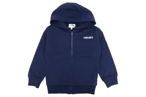 Kenzo Kids Logo Print Zipped Hoodie
