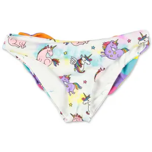 Mc2 Saint Barth Kids Bow Detail Unicorn Printed Swimsuit Bottoms
