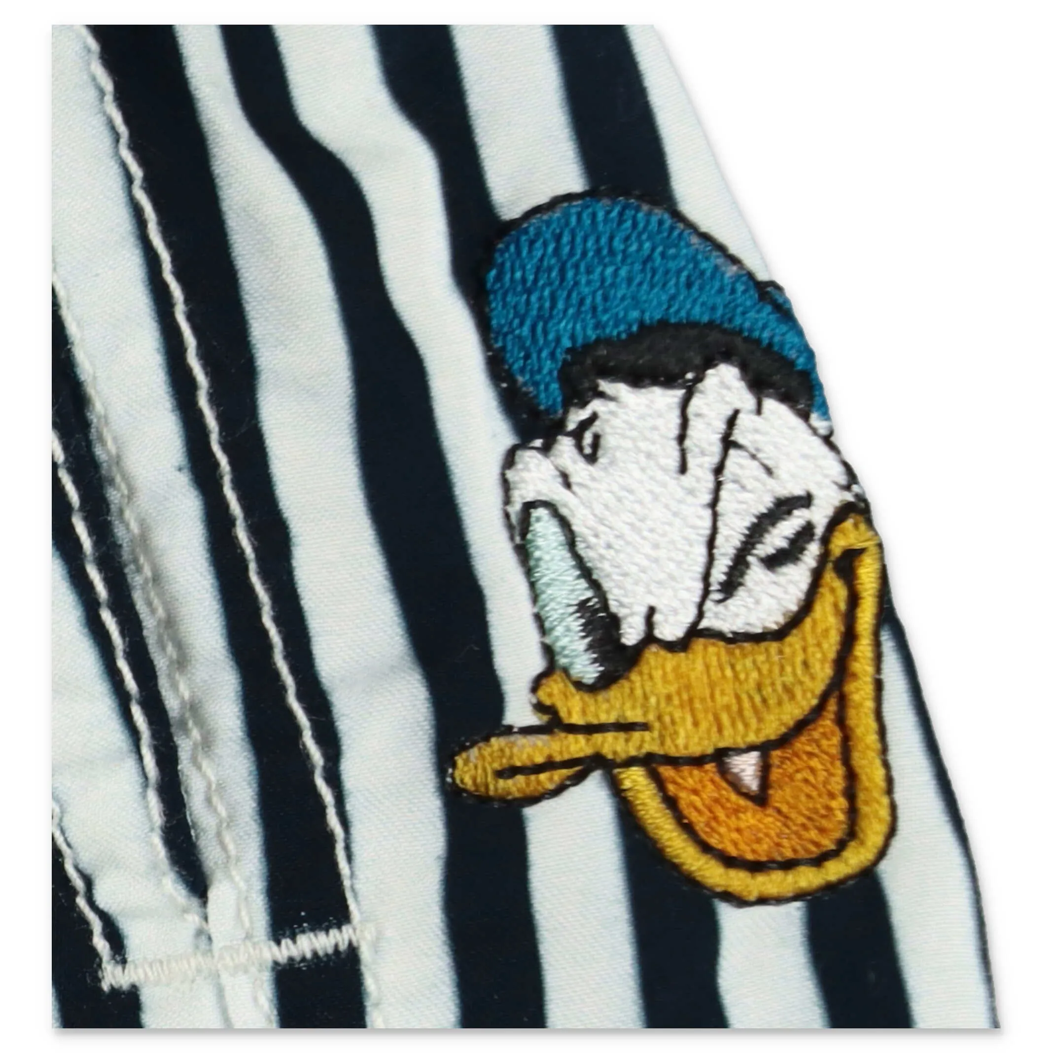 Mc2 Saint Barth Kids Donald Duck Striped Swim Shorts