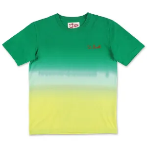 Mc2 Saint Barth Kids Logo Embroidered Gradient T-Shirt