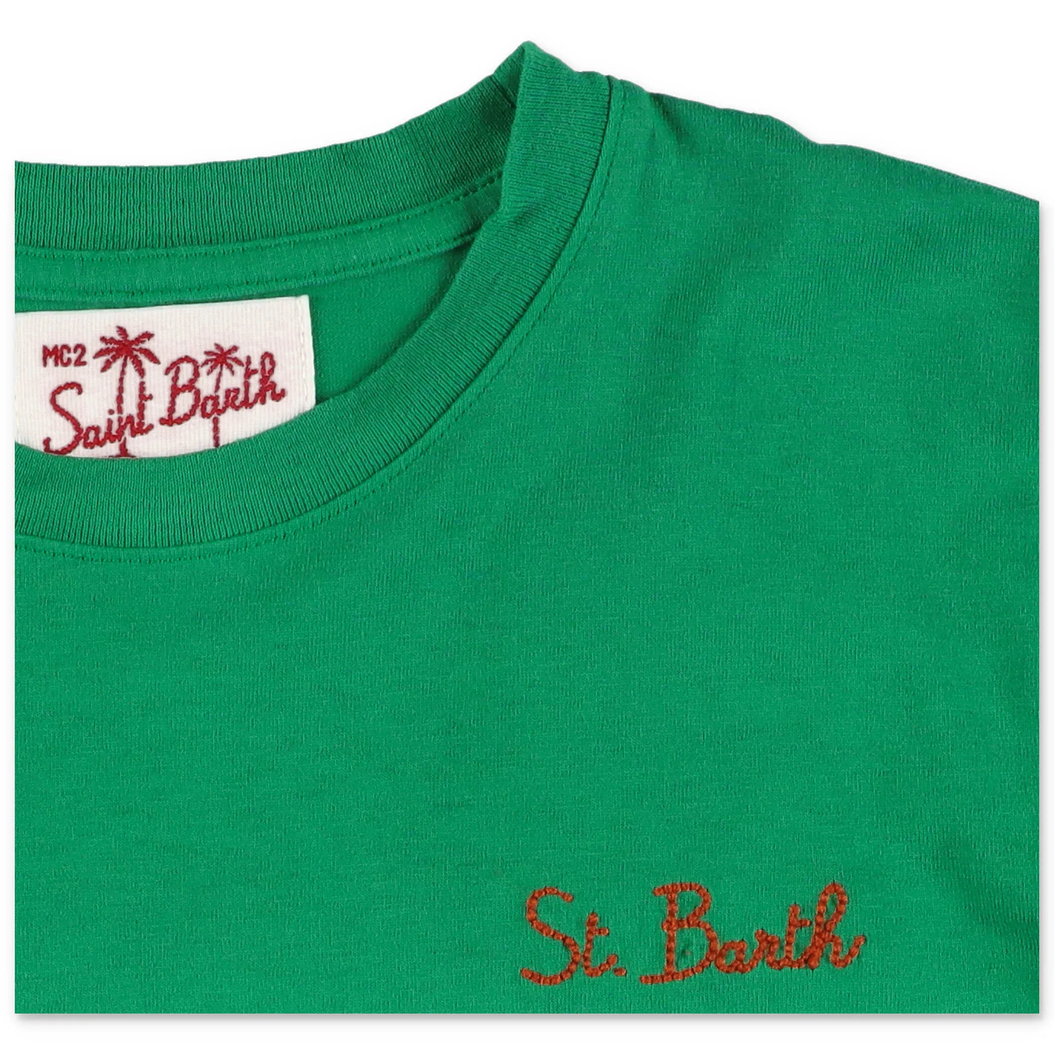 Mc2 Saint Barth Kids Logo Embroidered Gradient T-Shirt
