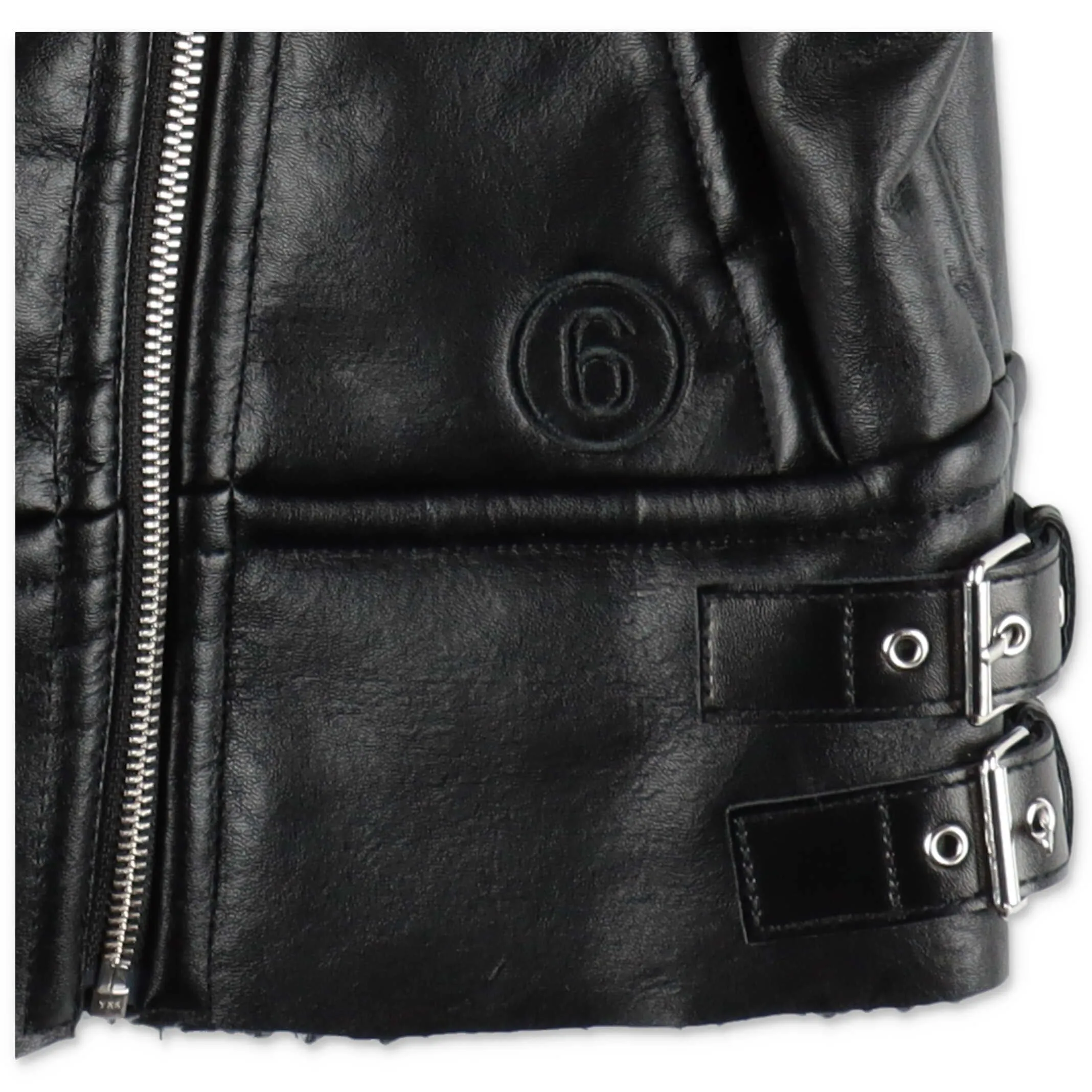 MM6 Maison Margiela Kids Faux Leather Biker Jacket
