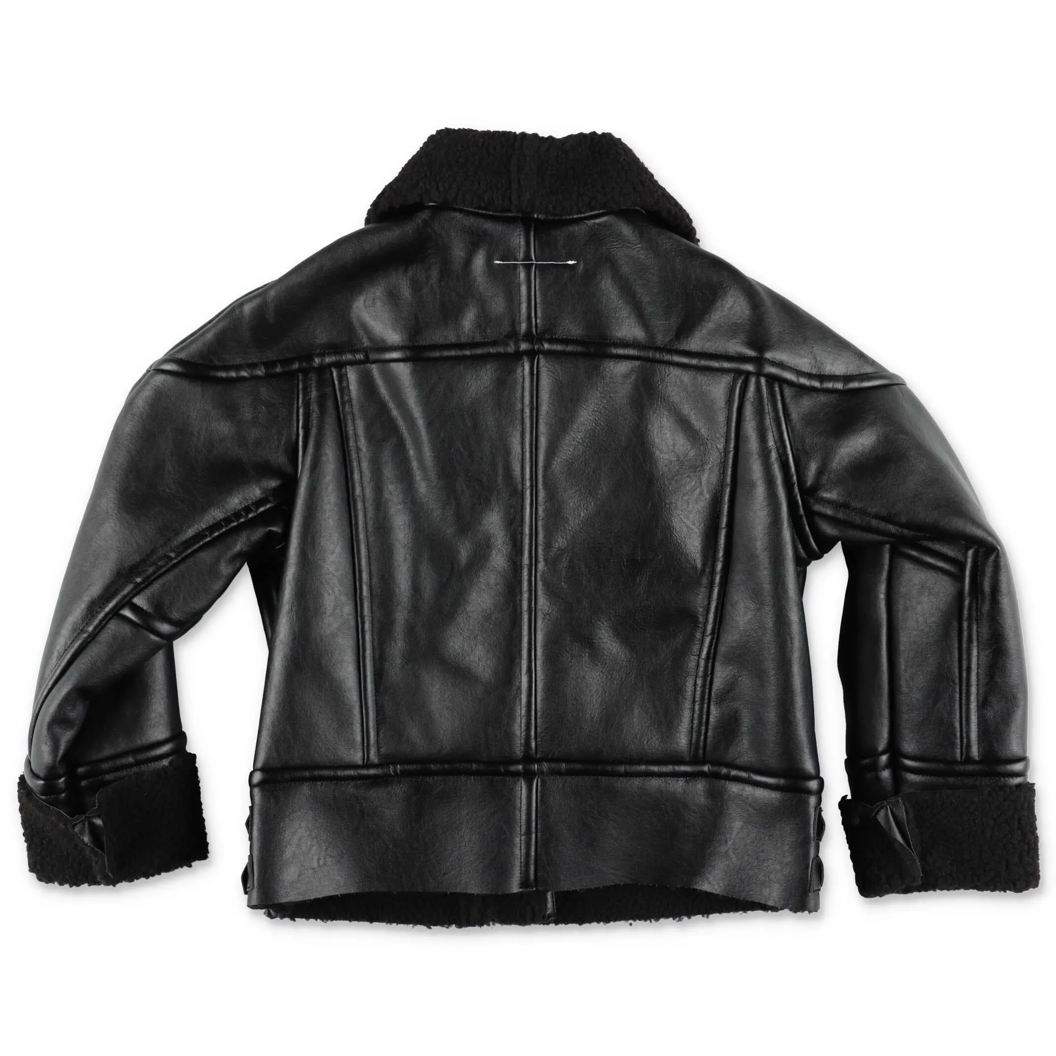 MM6 Maison Margiela Kids Faux Leather Biker Jacket