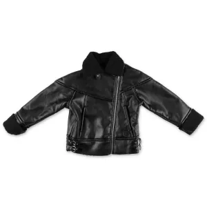 MM6 Maison Margiela Kids Faux Leather Biker Jacket