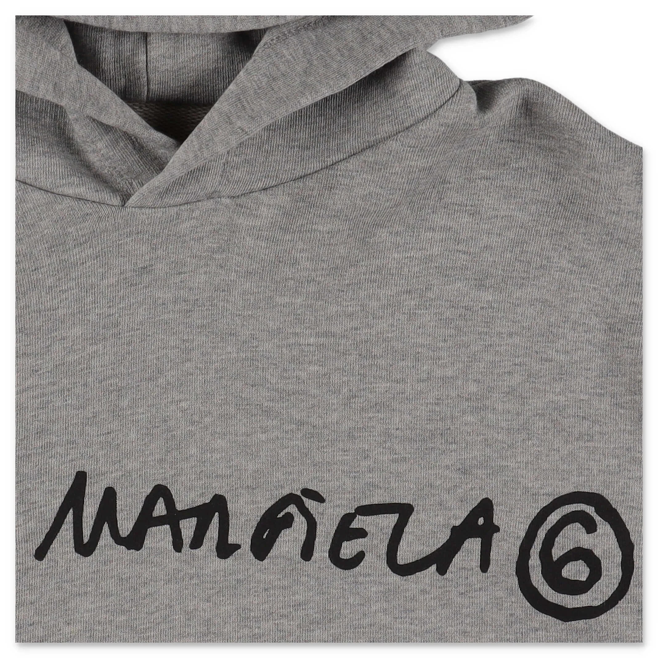 MM6 Maison Margiela Kids Logo Print Cropped Hoodie