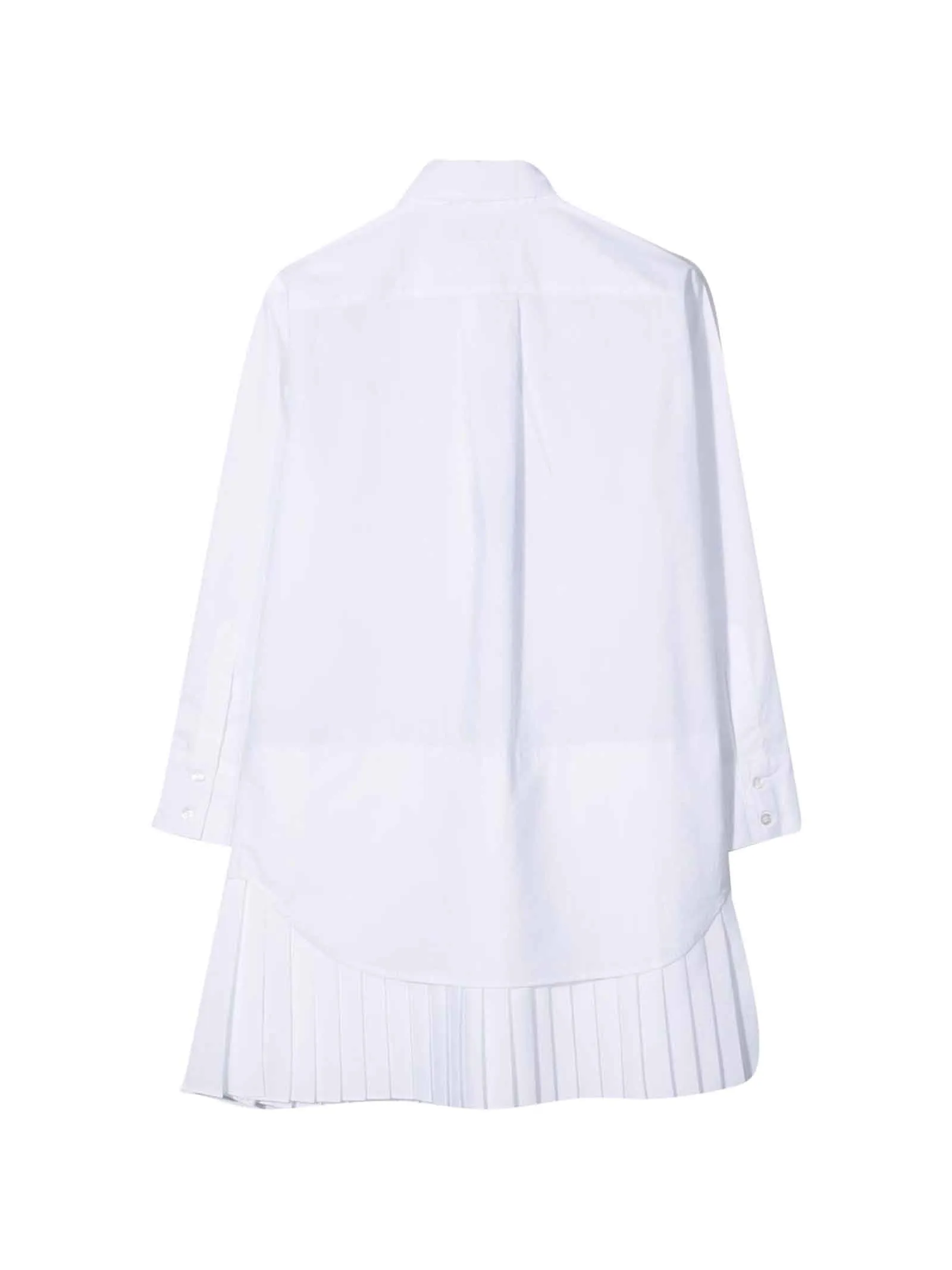 MM6 Maison Margiela Kids Logo Print Pleated Dress