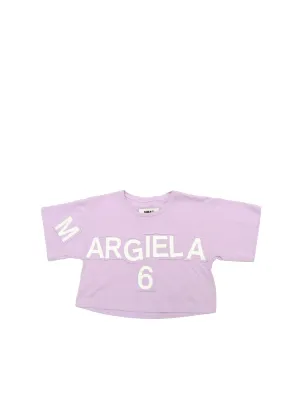 MM6 Maison Margiela Kids Logo Printed Crewneck T-Shirt