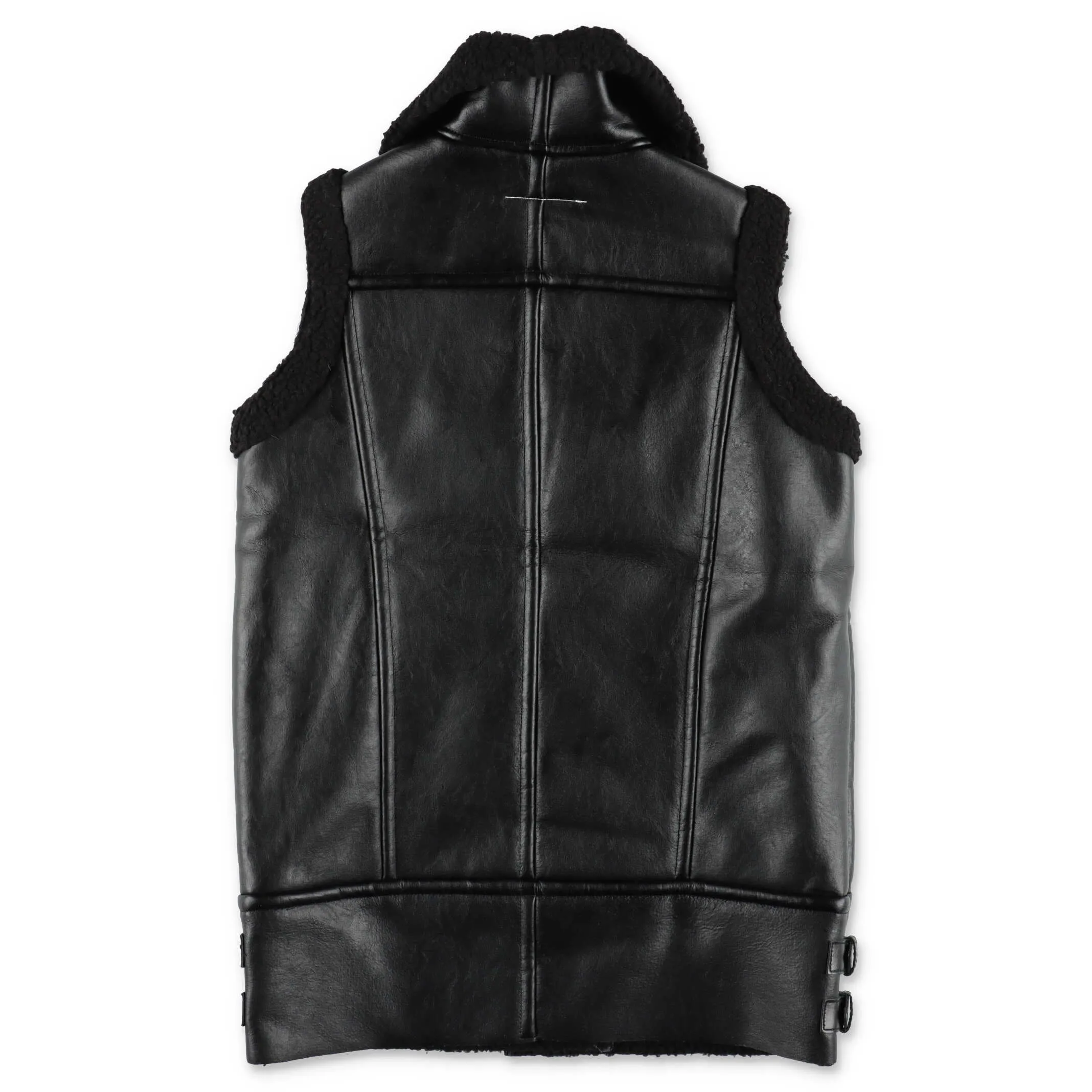 MM6 Maison Margiela Kids Shearling Trim Gilet