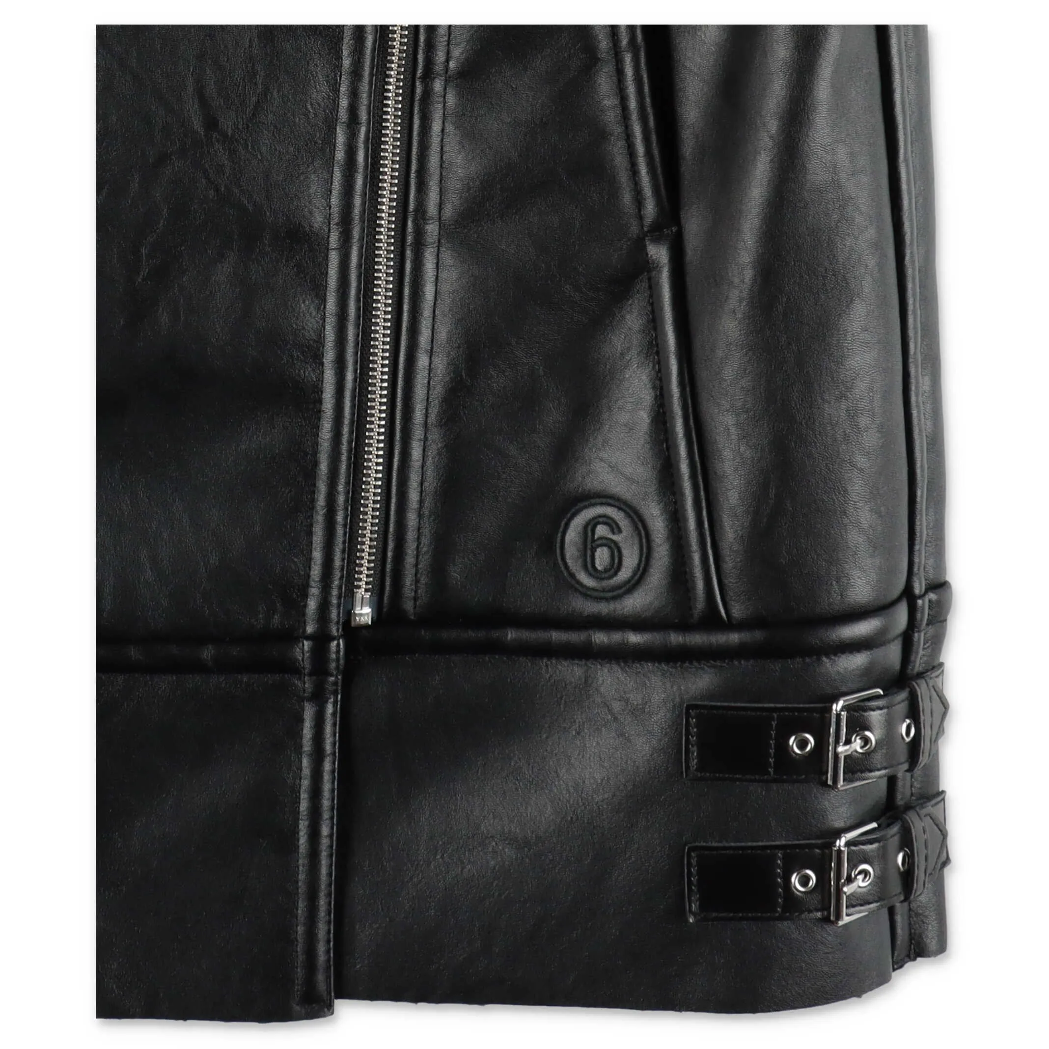 MM6 Maison Margiela Kids Shearling Trim Gilet