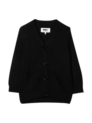 MM6 Maison Margiela Kids V-Neck Buttoned Cardigan