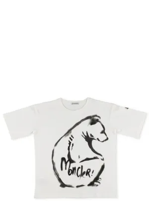 Moncler Enfant Bear Logo Printed T-Shirt