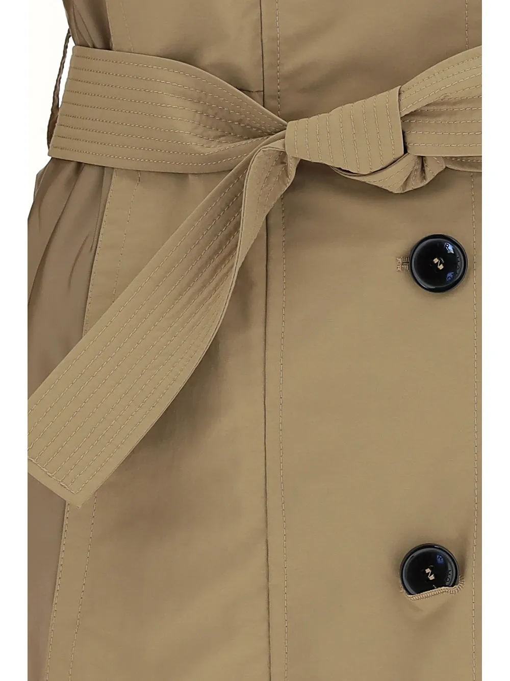Moncler Enfant Button-Up Belted Hooded Jacket