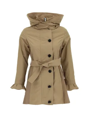 Moncler Enfant Button-Up Belted Hooded Jacket