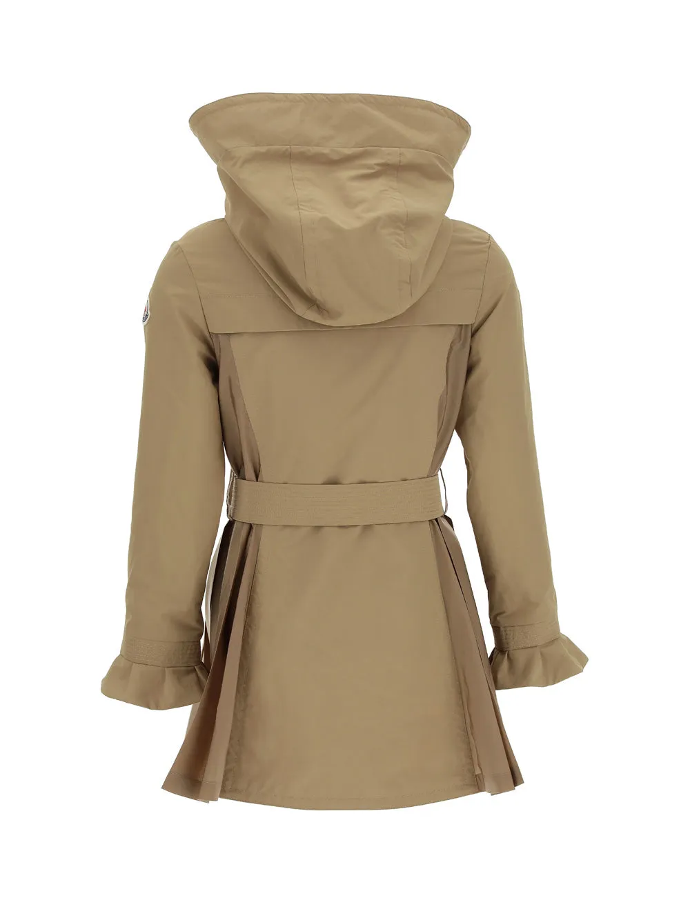 Moncler Enfant Button-Up Belted Hooded Jacket