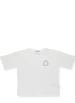 Moncler Enfant Logo Embroidered T-Shirt
