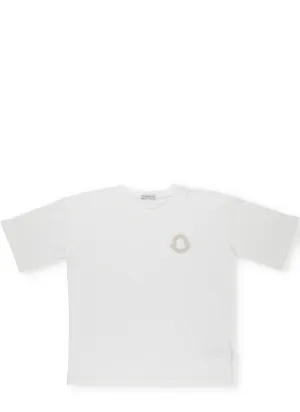 Moncler Enfant Logo Embroidered T-Shirt