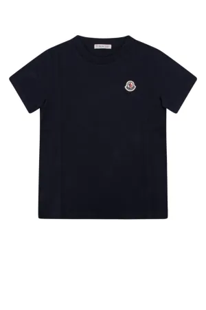 Moncler Enfant Logo Patch Crewneck T-Shirt
