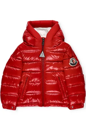 Moncler Enfant Logo Patch Hooded Down Jacket