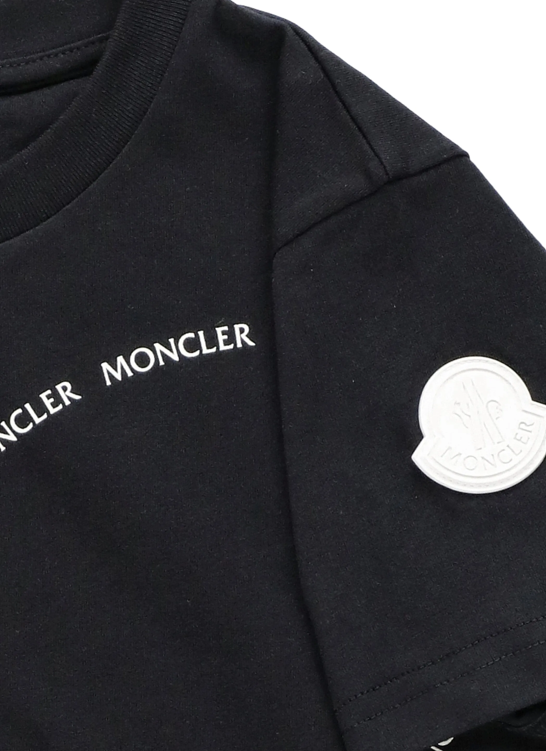 Moncler Enfant Logo Printed Crewneck T-Shirt