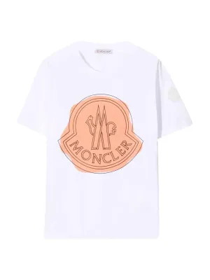 Moncler Enfant Logo Printed Crewneck T-Shirt