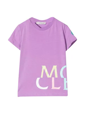 Moncler Enfant Logo Printed Crewneck T-Shirt