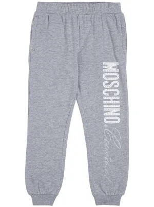 Moschino Kids Embellished Logo Sweatpants