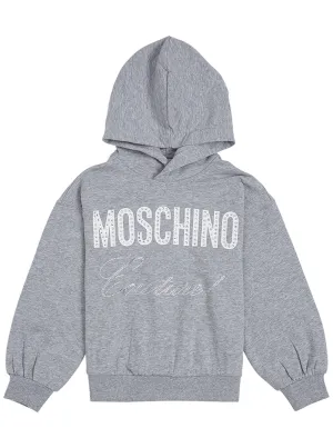 Moschino Kids Logo Embellished Hoodie
