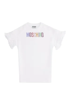 Moschino Kids Logo Embellished T-Shirt Dress