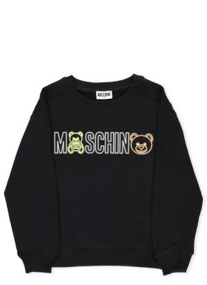 Moschino Kids Logo Print Crewneck Sweatshirt