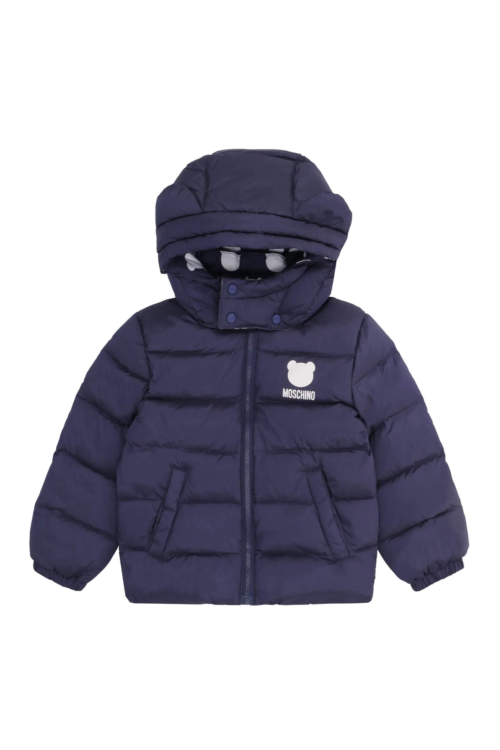 Moschino Kids Logo Print Hooded Jacket