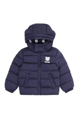 Moschino Kids Logo Print Hooded Jacket
