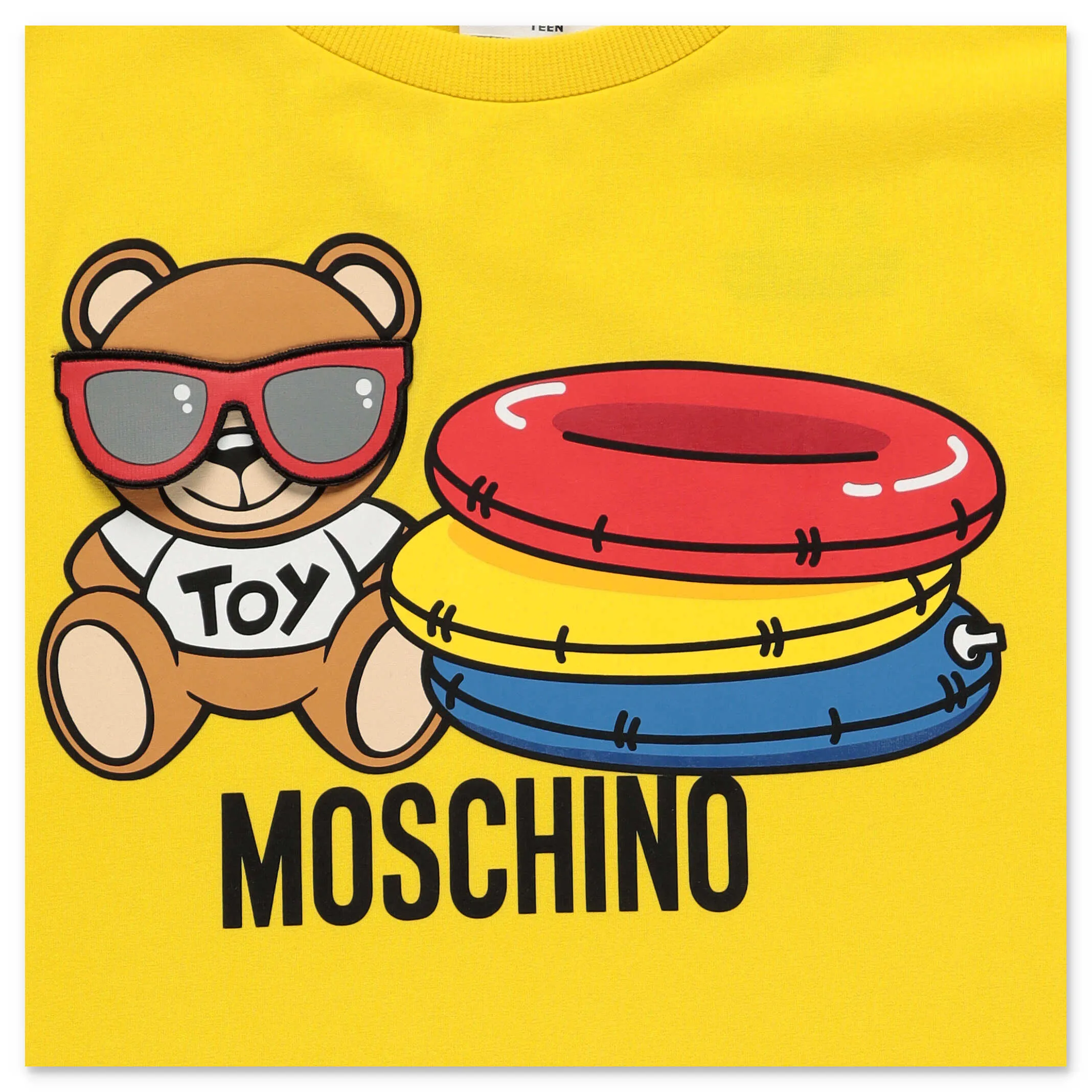 Moschino Kids Logo Print Ruffled T-Shirt Dress