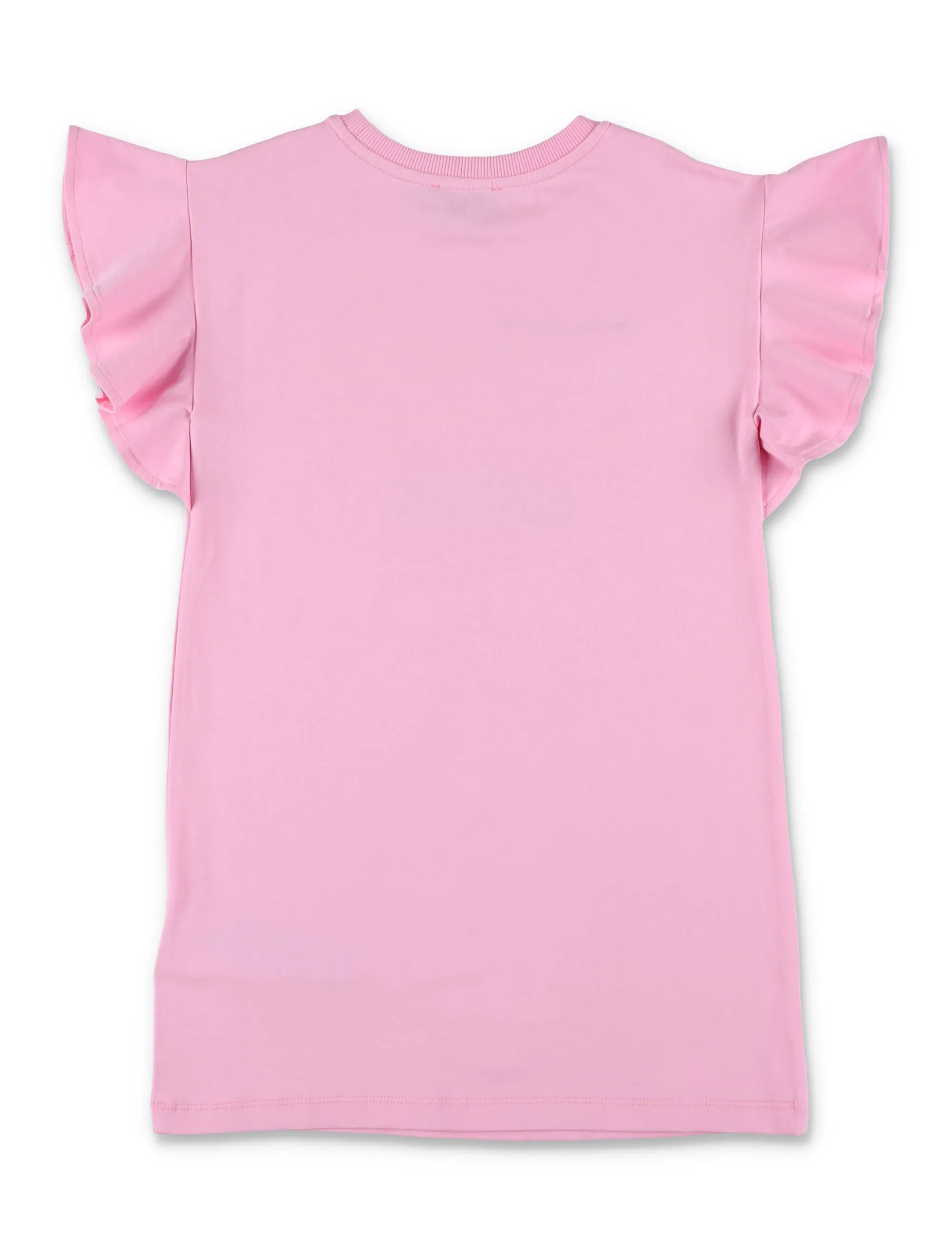 Moschino Kids Logo Print Ruffled T-Shirt Dress