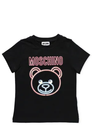 Moschino Kids Logo Print Teddy T-Shirt