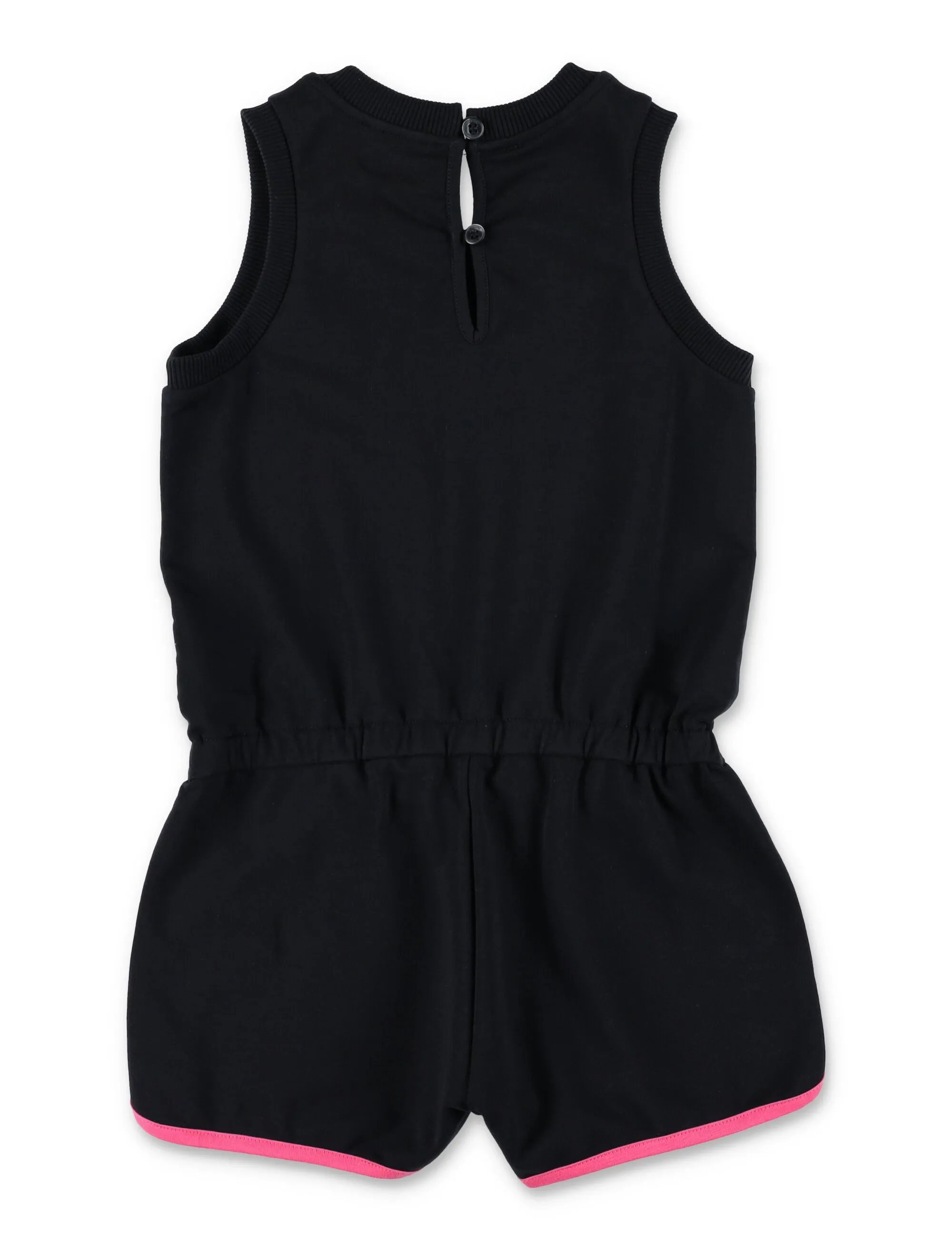 Moschino Kids Logo Printed Sleeveless Crewneck Playsuit